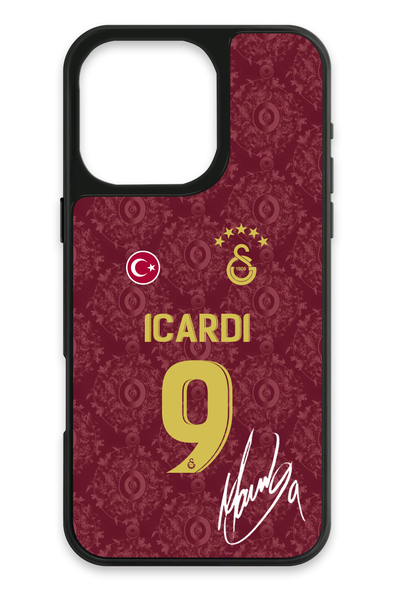 Galatasaray Mauro Icardi 3. Forma İmzalı Cam Telefon Kılıfı