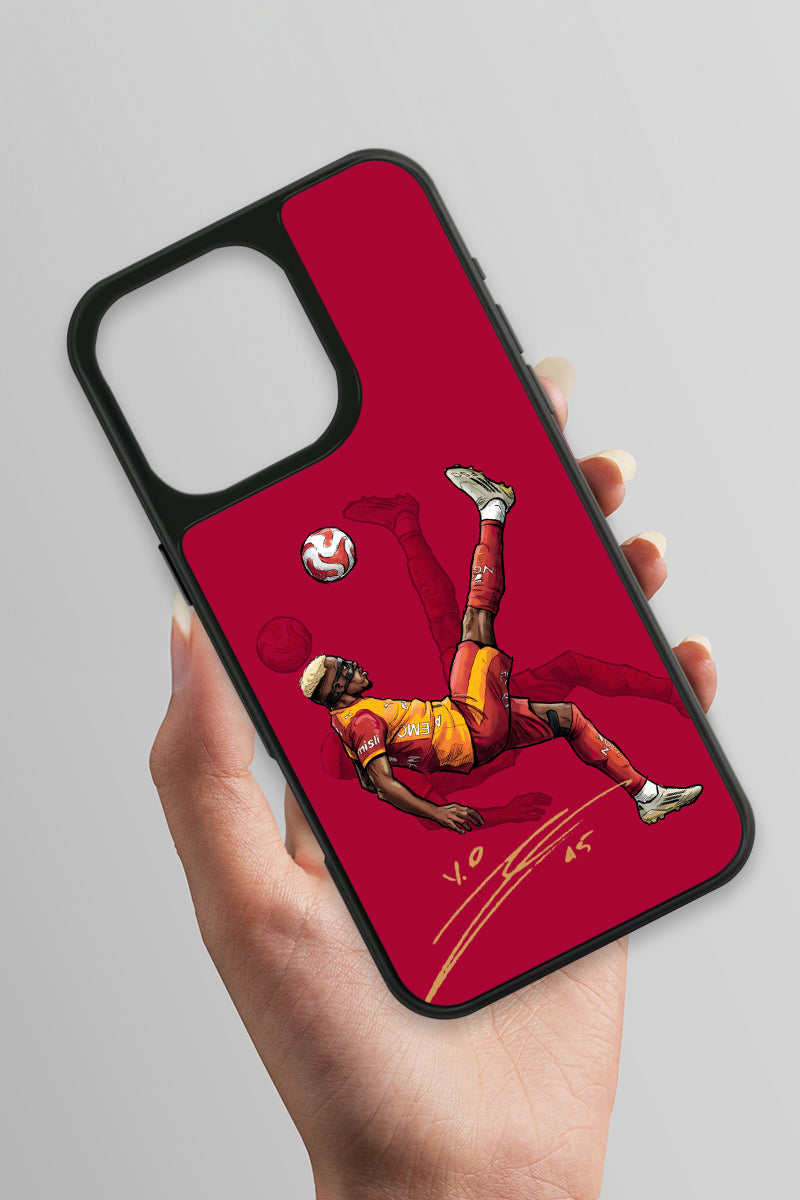 Galatasaray Osimhen Röveşata İmzalı Cam Telefon Kılıfı