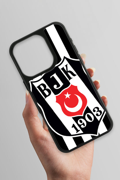Beşiktaş Büyük Arma Cam Telefon Kılıfı