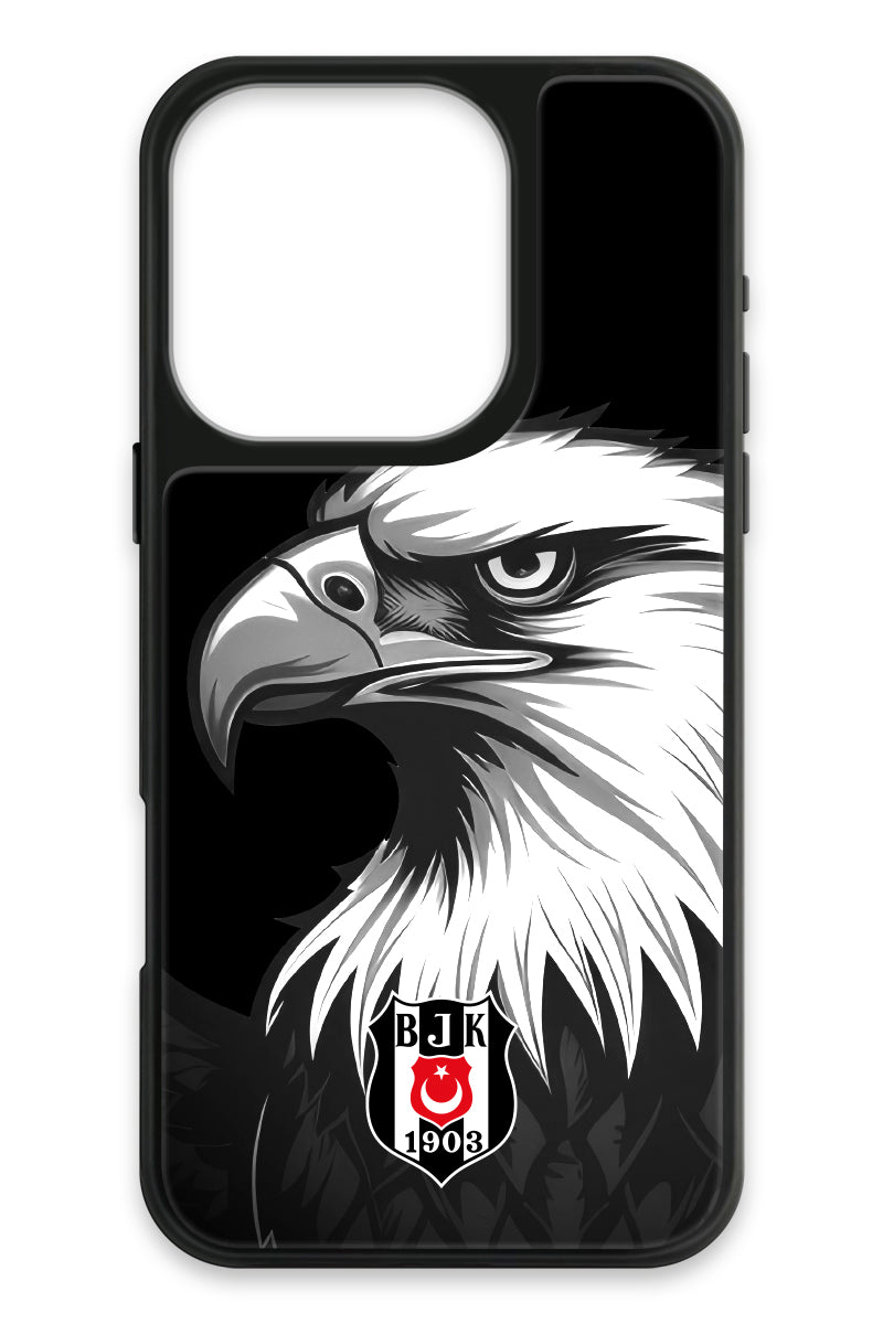 Beşiktaş Büyük Kartal Cam Telefon Kılıfı