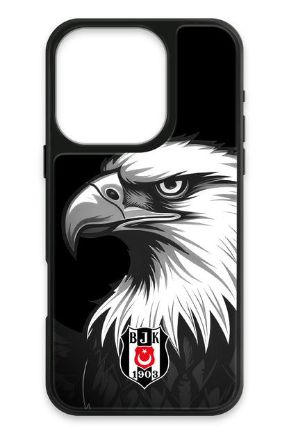 Beşiktaş Büyük Kartal Cam Telefon Kılıfı