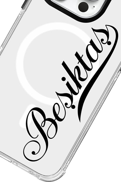 Beşiktaş El Yazı Magsafe Şeffaf Telefon Kılıfı