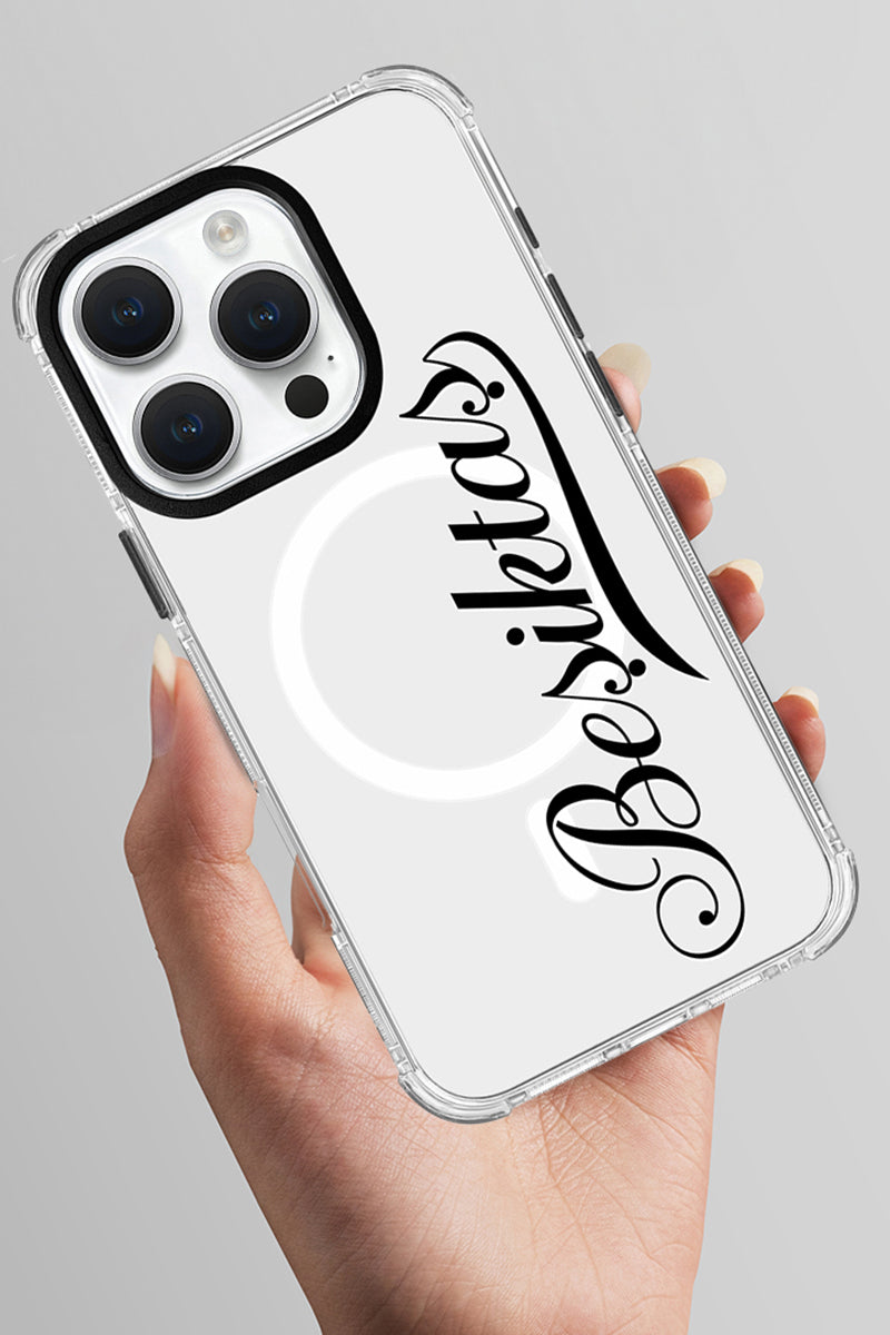 Beşiktaş El Yazı Magsafe Şeffaf Telefon Kılıfı