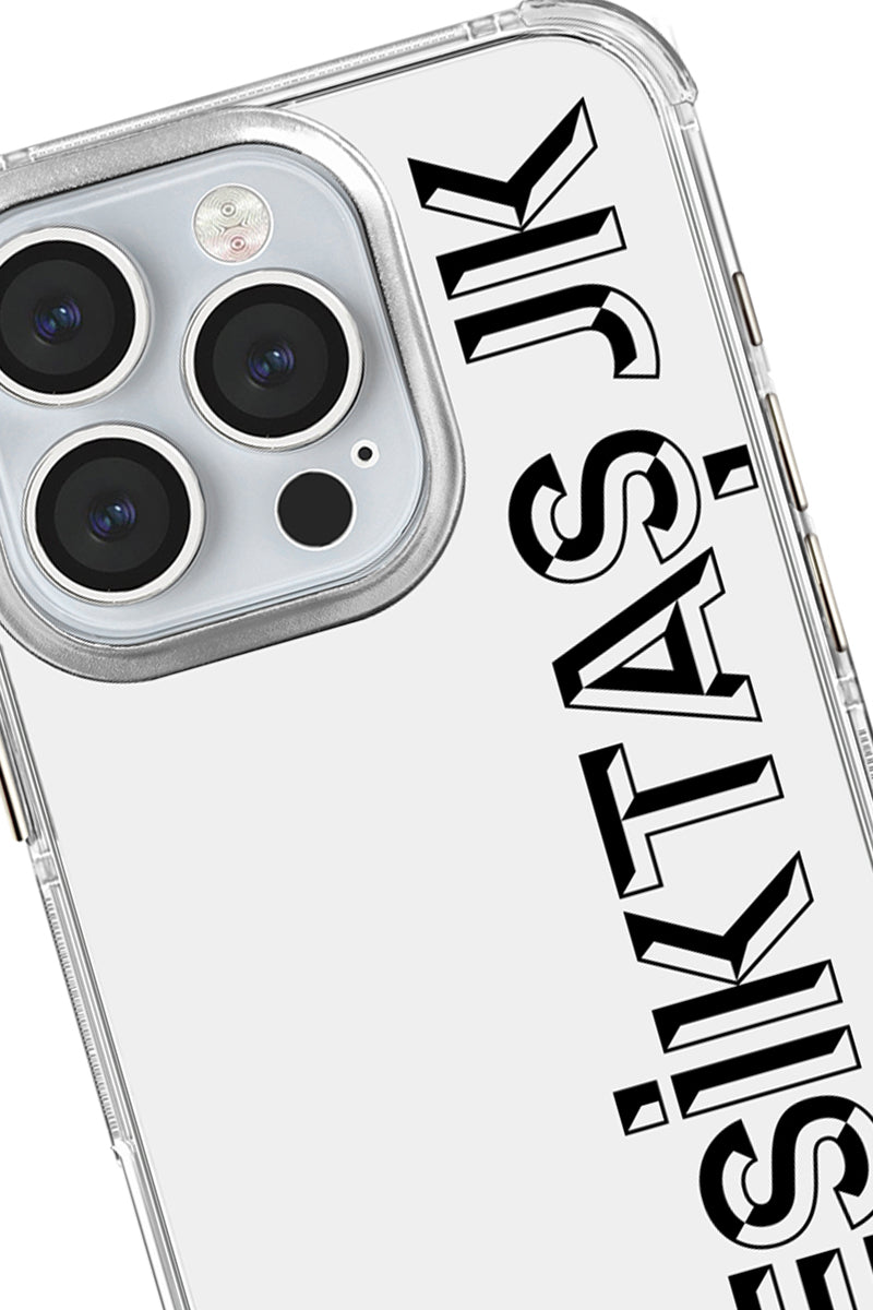 Beşiktaş JK Dikey Şeffaf Telefon Kılıfı