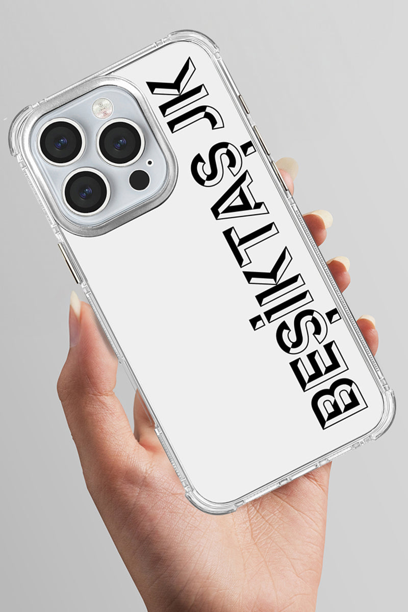 Beşiktaş JK Dikey Şeffaf Telefon Kılıfı