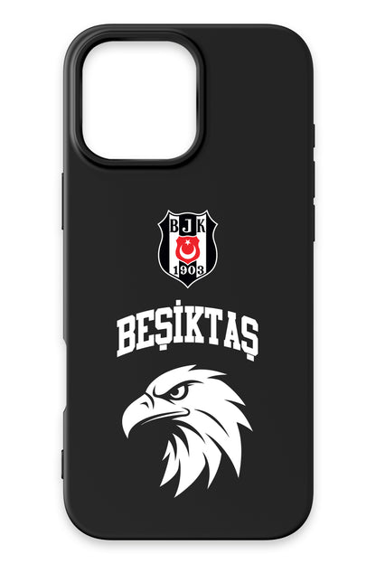 Beşiktaş Kolej Yazı Kartal Siyah Silikon Telefon Kılıfı
