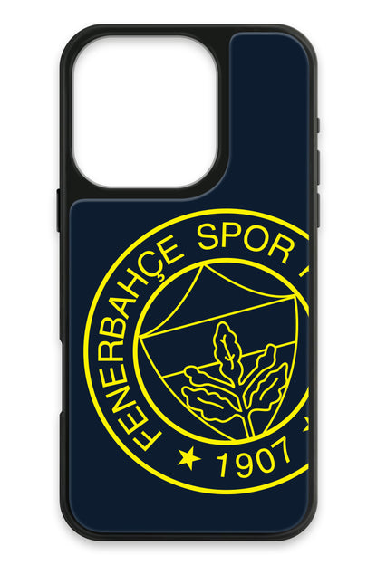 Fenerbahçe Büyük Sarı Arma Cam Telefon Kılıfı