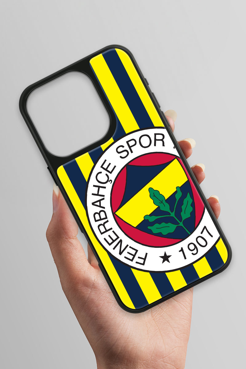 Fenerbahçe Çubuklu Büyük Arma Cam Telefon Kılıfı