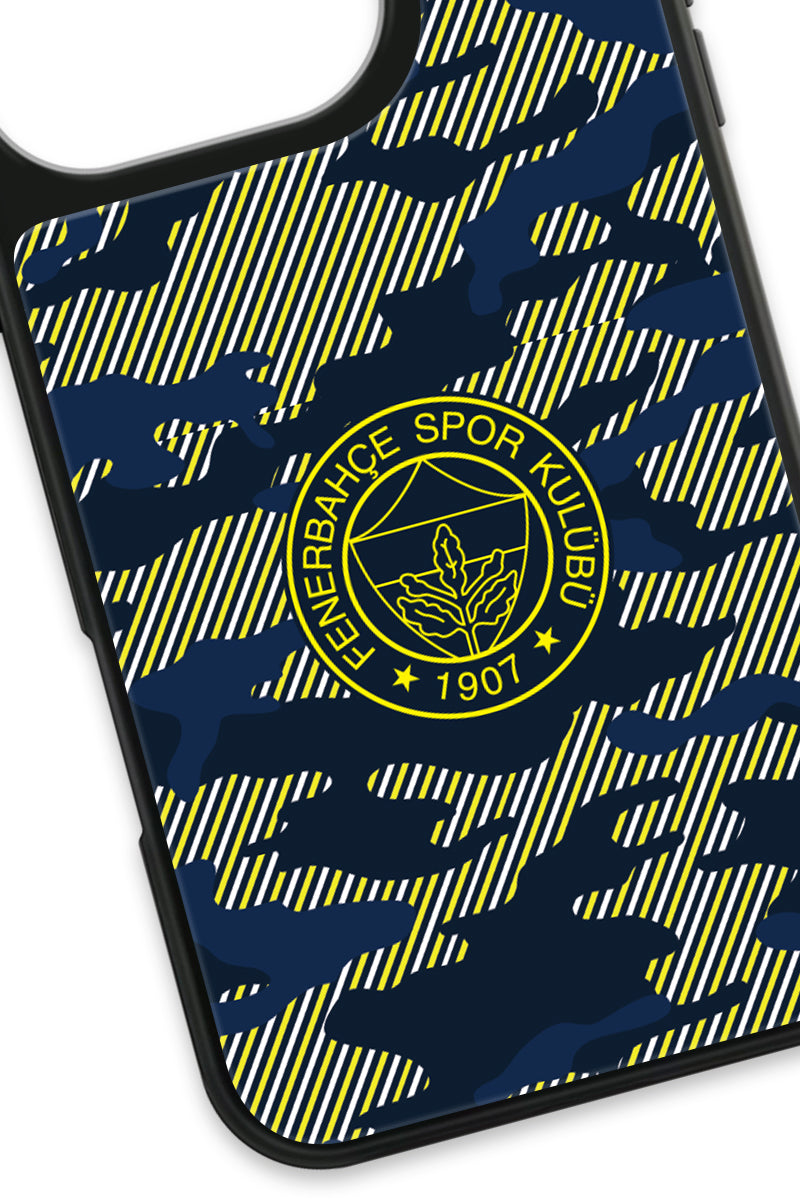 Fenerbahçe Dijital Kamuflaj Cam Telefon Kılıfı