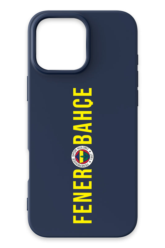 Fenerbahçe Dikey Yazı Lacivert Silikon Telefon Kılıfı
