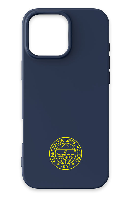 Fenerbahçe Sarı Arma Lacivert Silikon Telefon Kılıfı