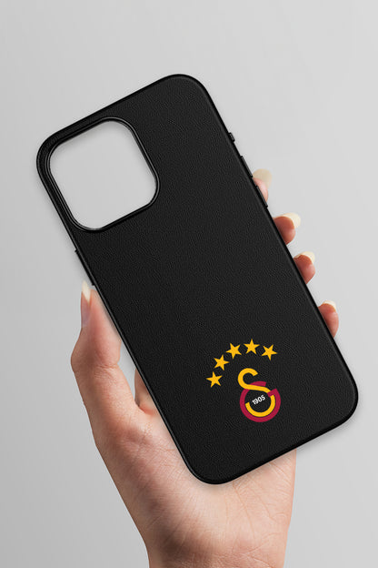 Galatasaray 5 Yıldız Arma Deri Magsafe Telefon Kılıfı