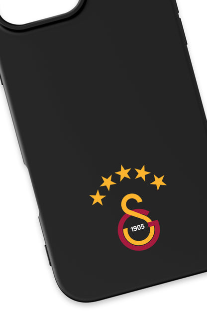 Galatasaray 5 Yıldız Arma Siyah Silikon Telefon Kılıfı
