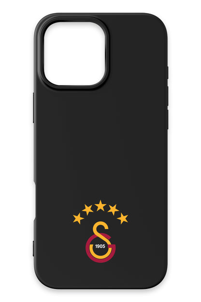 Galatasaray 5 Yıldız Arma Siyah Silikon Telefon Kılıfı