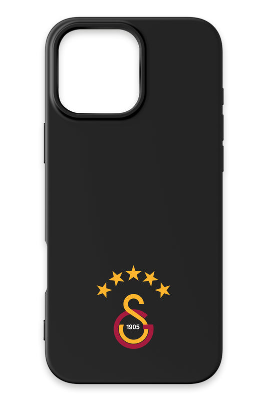 Galatasaray 5 Yıldız Arma Siyah Silikon Telefon Kılıfı