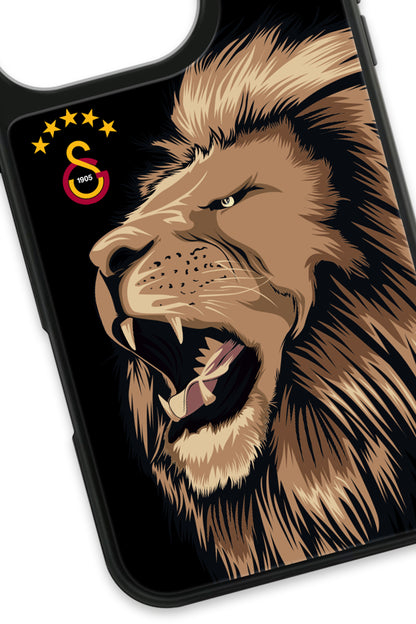 Galatasaray Aslan Gibi Kükre Cam Telefon Kılıfı