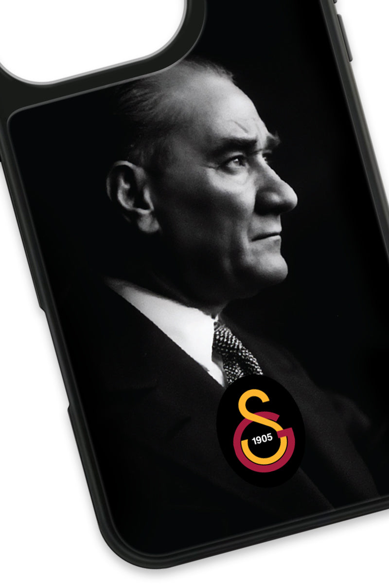 Galatasaray Büyük Atatürk Cam Telefon Kılıfı