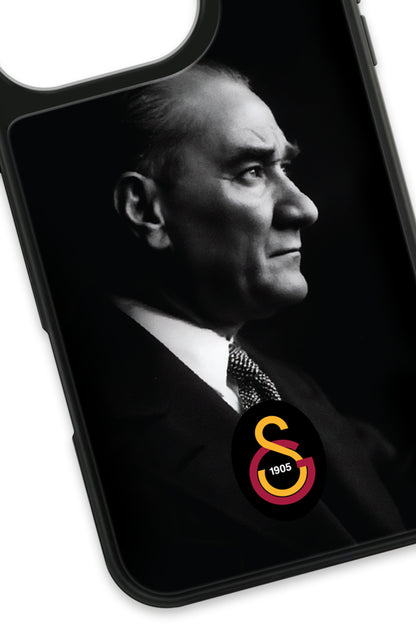 Galatasaray Büyük Atatürk Cam Telefon Kılıfı