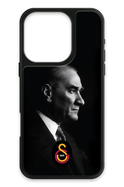 Galatasaray Büyük Atatürk Cam Telefon Kılıfı