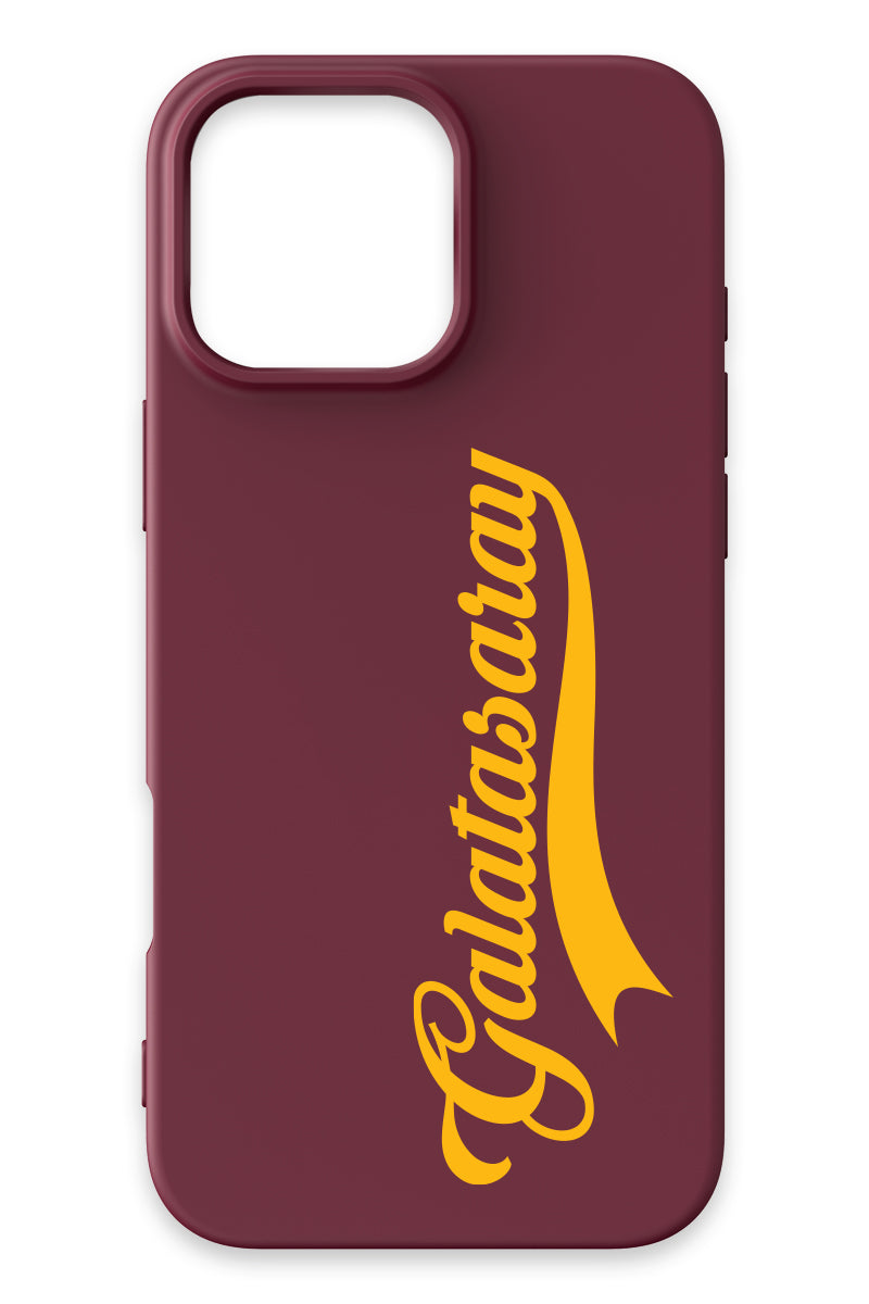 Galatasaray El Yazı Bordo Silikon Telefon Kılıfı