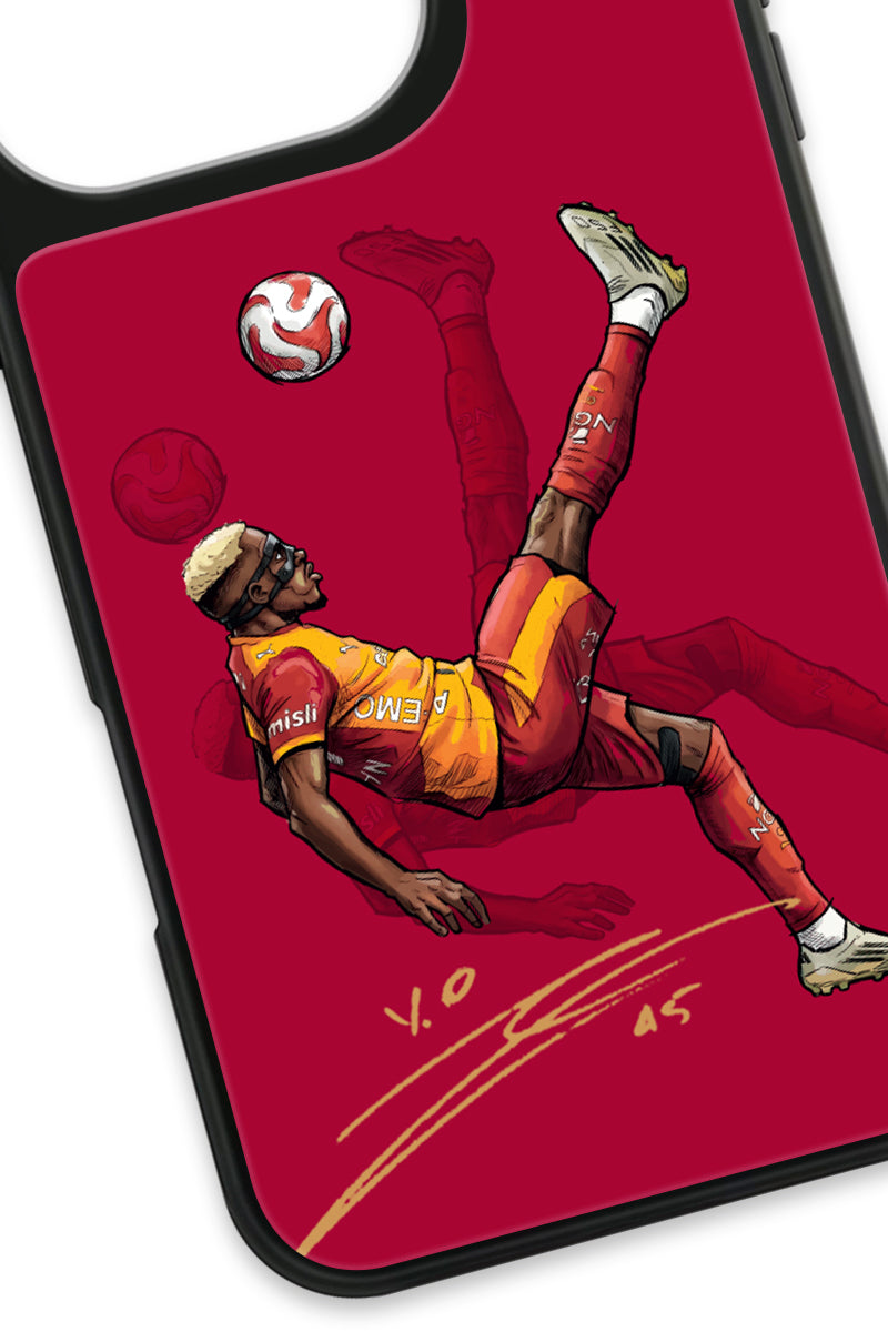 Galatasaray Osimhen Röveşata İmzalı Cam Telefon Kılıfı