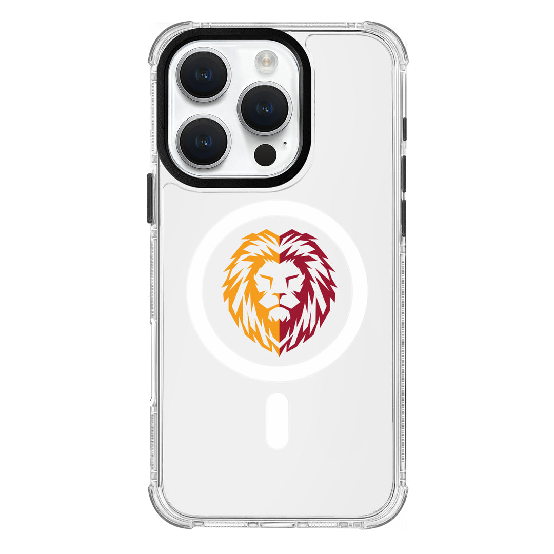 Galatasaray Parçalı Aslan Magsafe Şeffaf Telefon Kılıfı