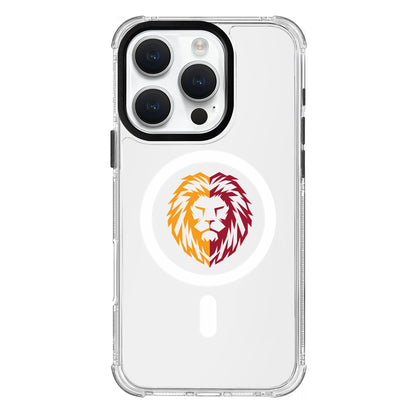 Galatasaray Parçalı Aslan Magsafe Şeffaf Telefon Kılıfı