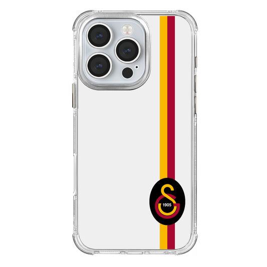 Galatasaray Parçalı Detay Siyah Arma Şeffaf Telefon Kılıfı