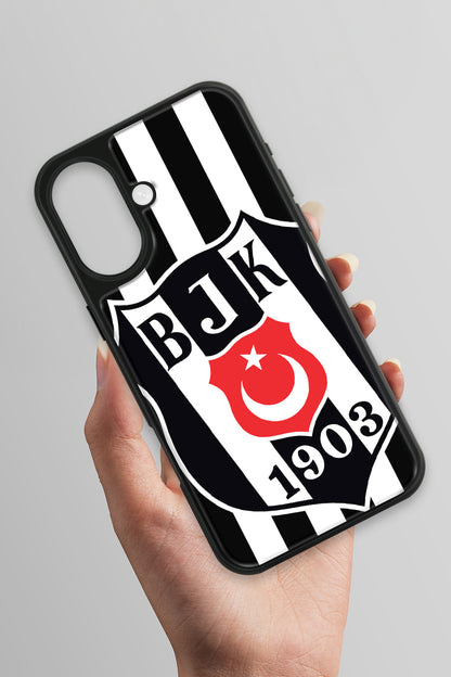 Beşiktaş Büyük Arma Cam Telefon Kılıfı