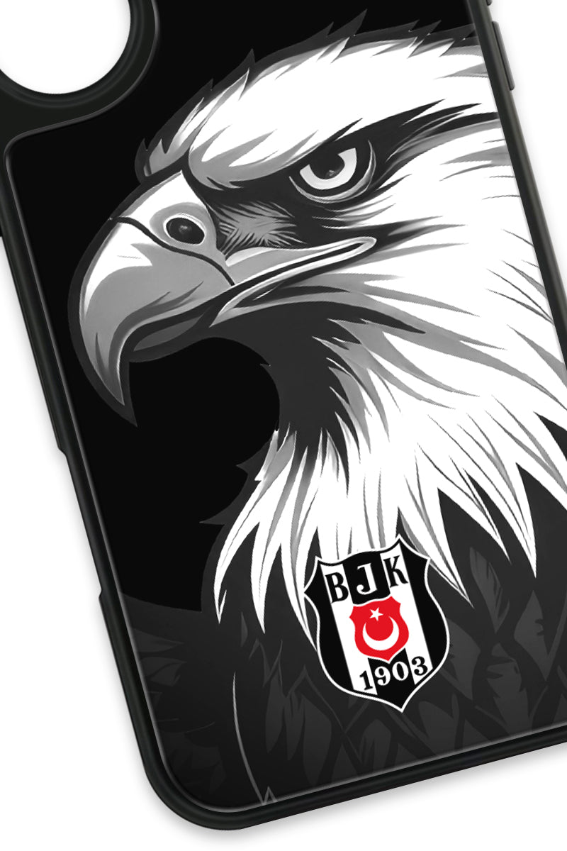 Beşiktaş Büyük Kartal Cam Telefon Kılıfı