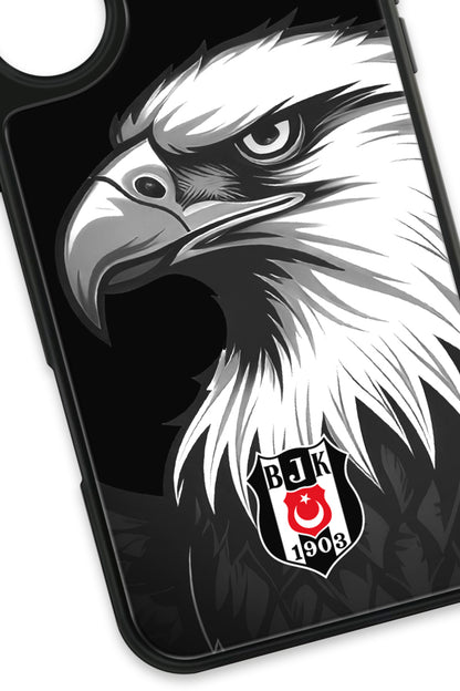Beşiktaş Büyük Kartal Cam Telefon Kılıfı