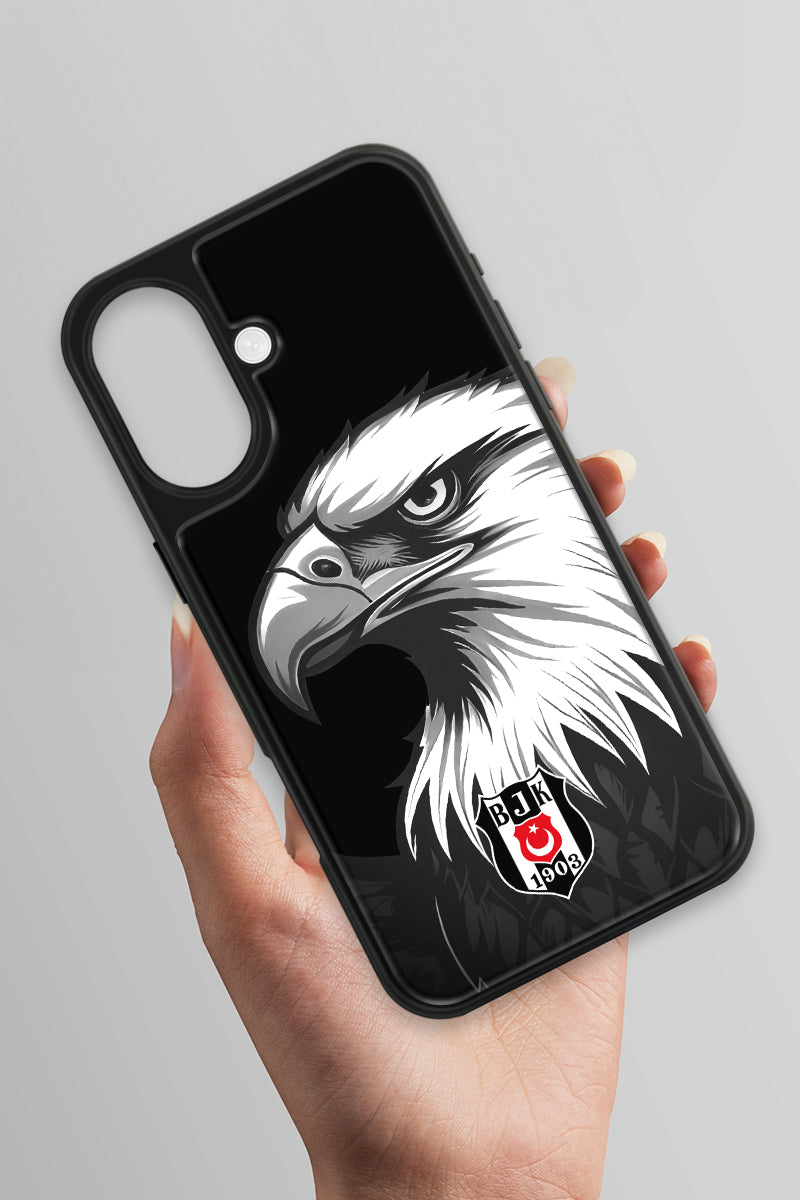 Beşiktaş Büyük Kartal Cam Telefon Kılıfı