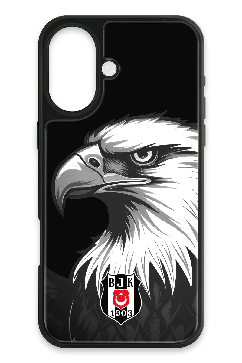 Beşiktaş Büyük Kartal Cam Telefon Kılıfı