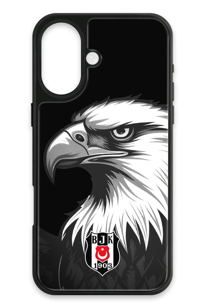 Beşiktaş Büyük Kartal Cam Telefon Kılıfı
