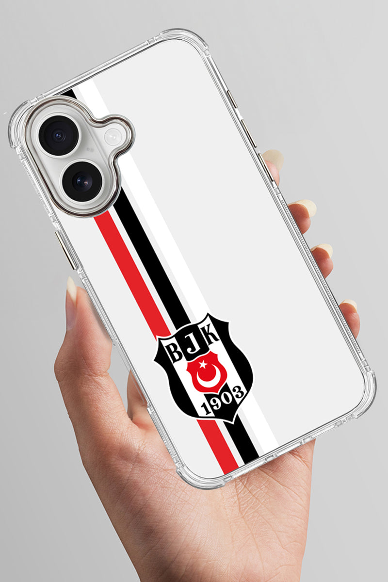 Beşiktaş Çizgi Arma Şeffaf Telefon Kılıfı