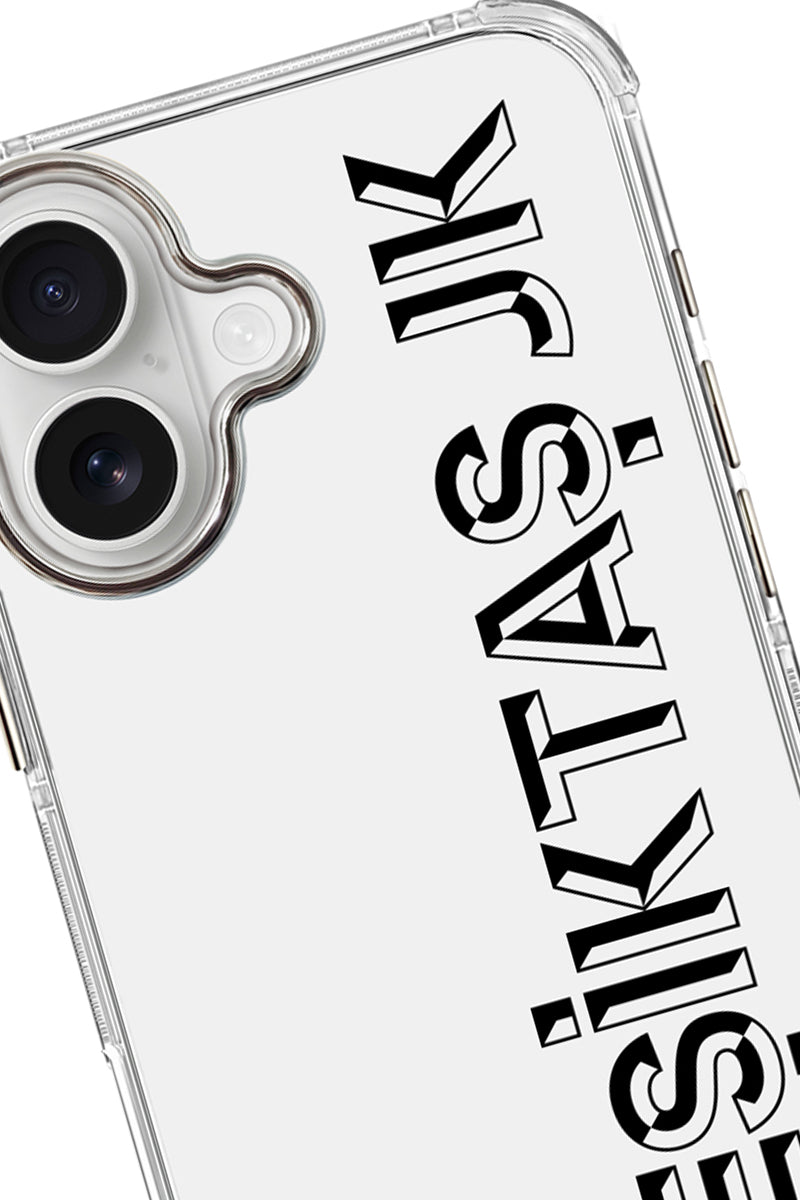 Beşiktaş JK Dikey Şeffaf Telefon Kılıfı