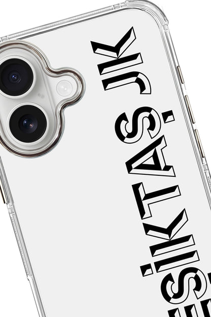 Beşiktaş JK Dikey Şeffaf Telefon Kılıfı