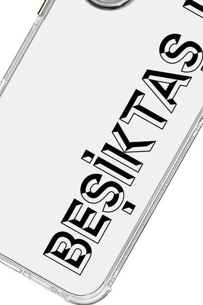 Beşiktaş JK Dikey Şeffaf Telefon Kılıfı