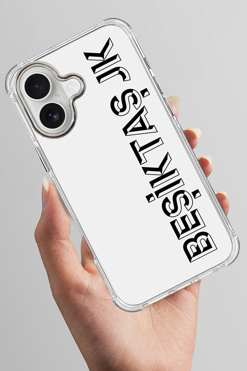 Beşiktaş JK Dikey Şeffaf Telefon Kılıfı