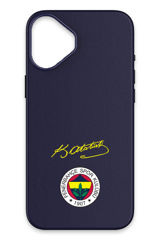 Fenerbahçe Arma Atatürk İmza Deri Magsafe Telefon Kılıfı