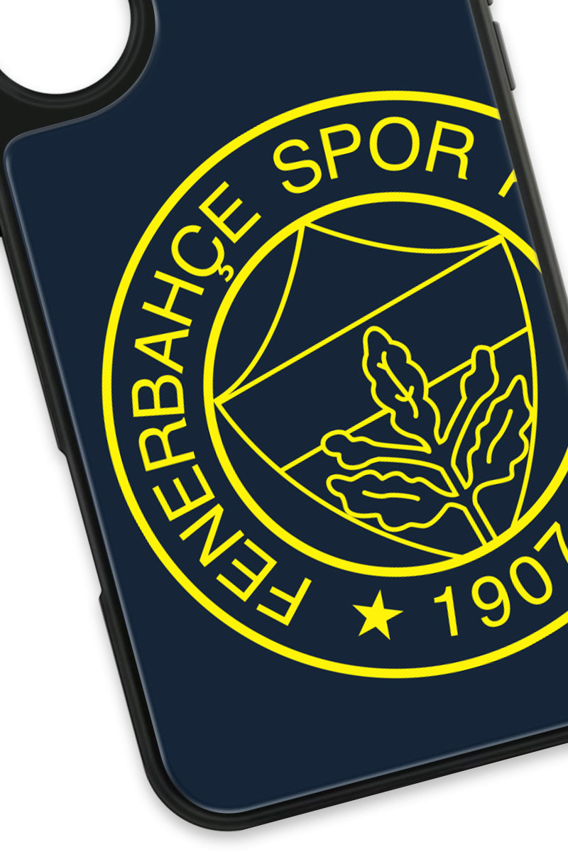 Fenerbahçe Büyük Sarı Arma Cam Telefon Kılıfı