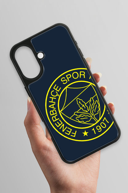 Fenerbahçe Büyük Sarı Arma Cam Telefon Kılıfı