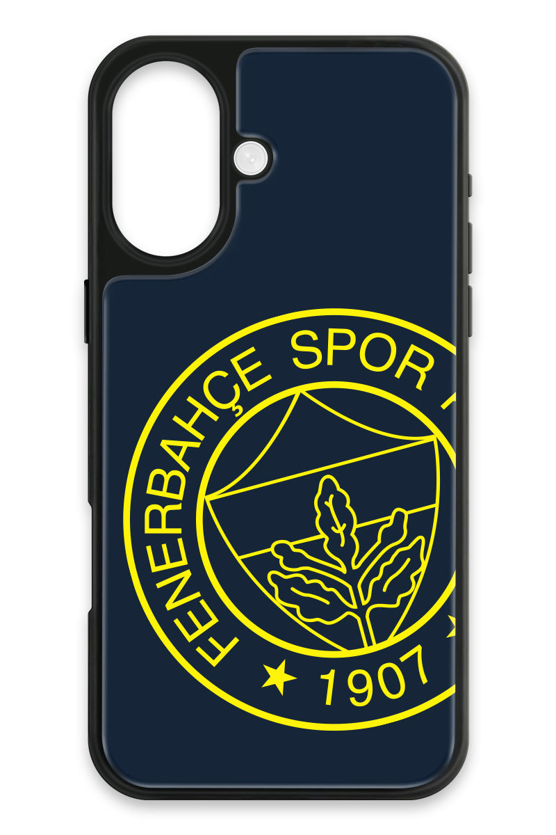 Fenerbahçe Büyük Sarı Arma Cam Telefon Kılıfı