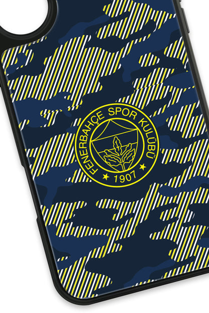 Fenerbahçe Dijital Kamuflaj Cam Telefon Kılıfı
