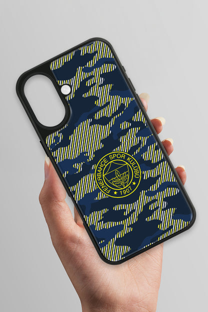 Fenerbahçe Dijital Kamuflaj Cam Telefon Kılıfı