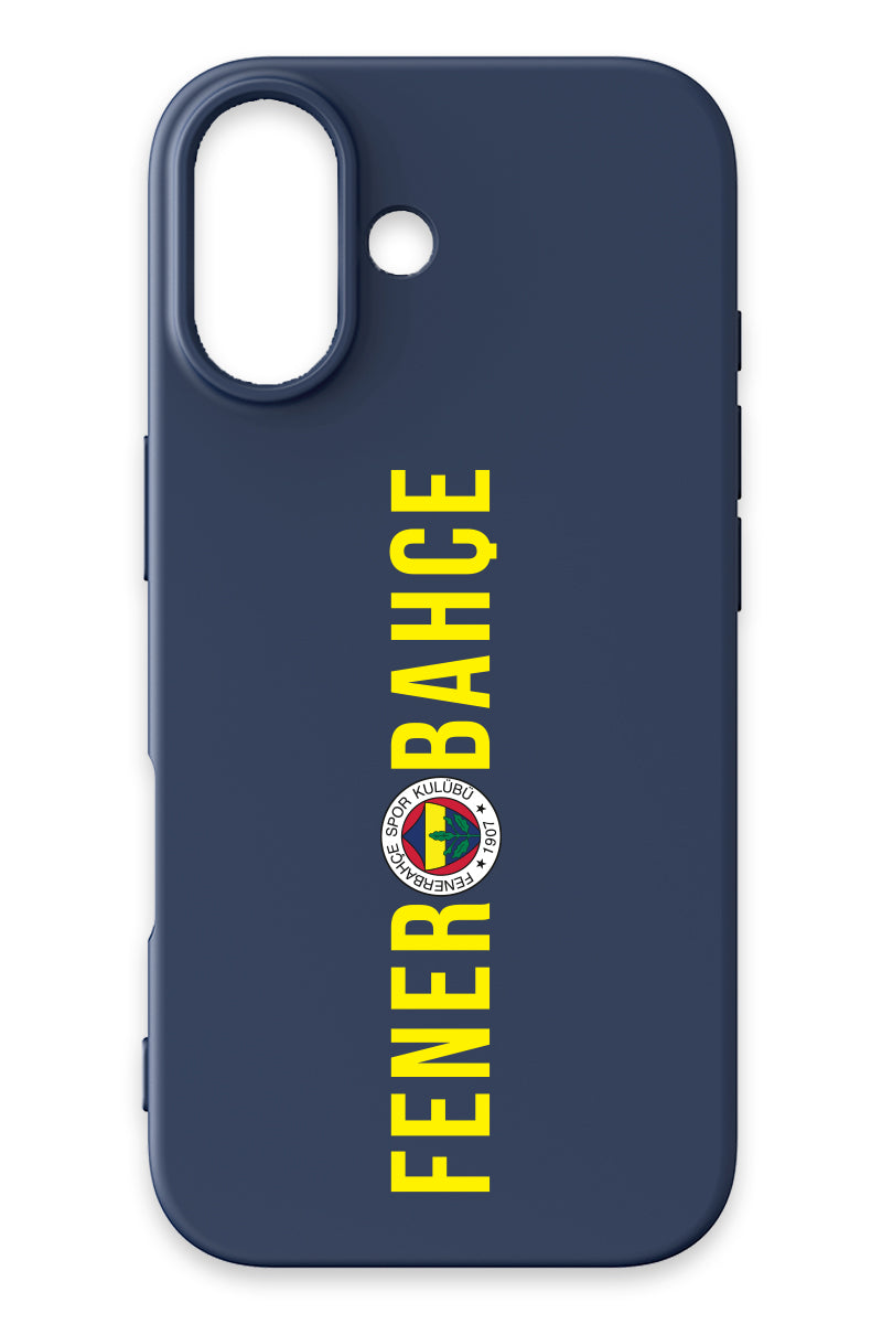 Fenerbahçe Dikey Yazı Lacivert Silikon Telefon Kılıfı