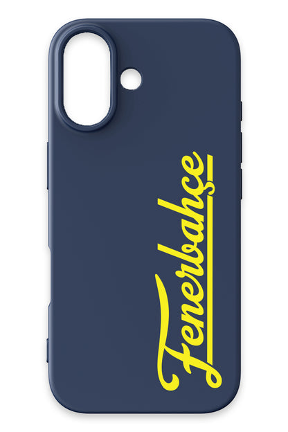 Fenerbahçe El Yazı Lacivert Silikon Telefon Kılıfı