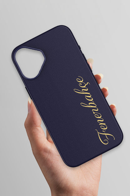 Fenerbahçe Gold El Yazı Deri Magsafe Telefon Kılıfı