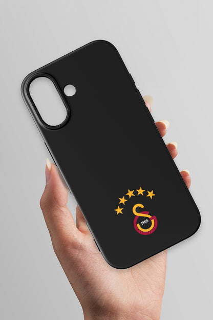 Galatasaray 5 Yıldız Arma Siyah Silikon Telefon Kılıfı