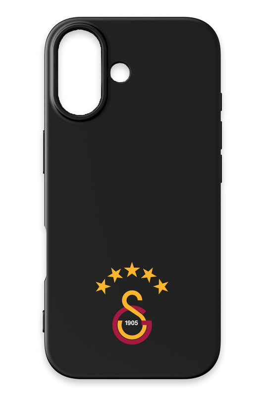 Galatasaray 5 Yıldız Arma Siyah Silikon Telefon Kılıfı